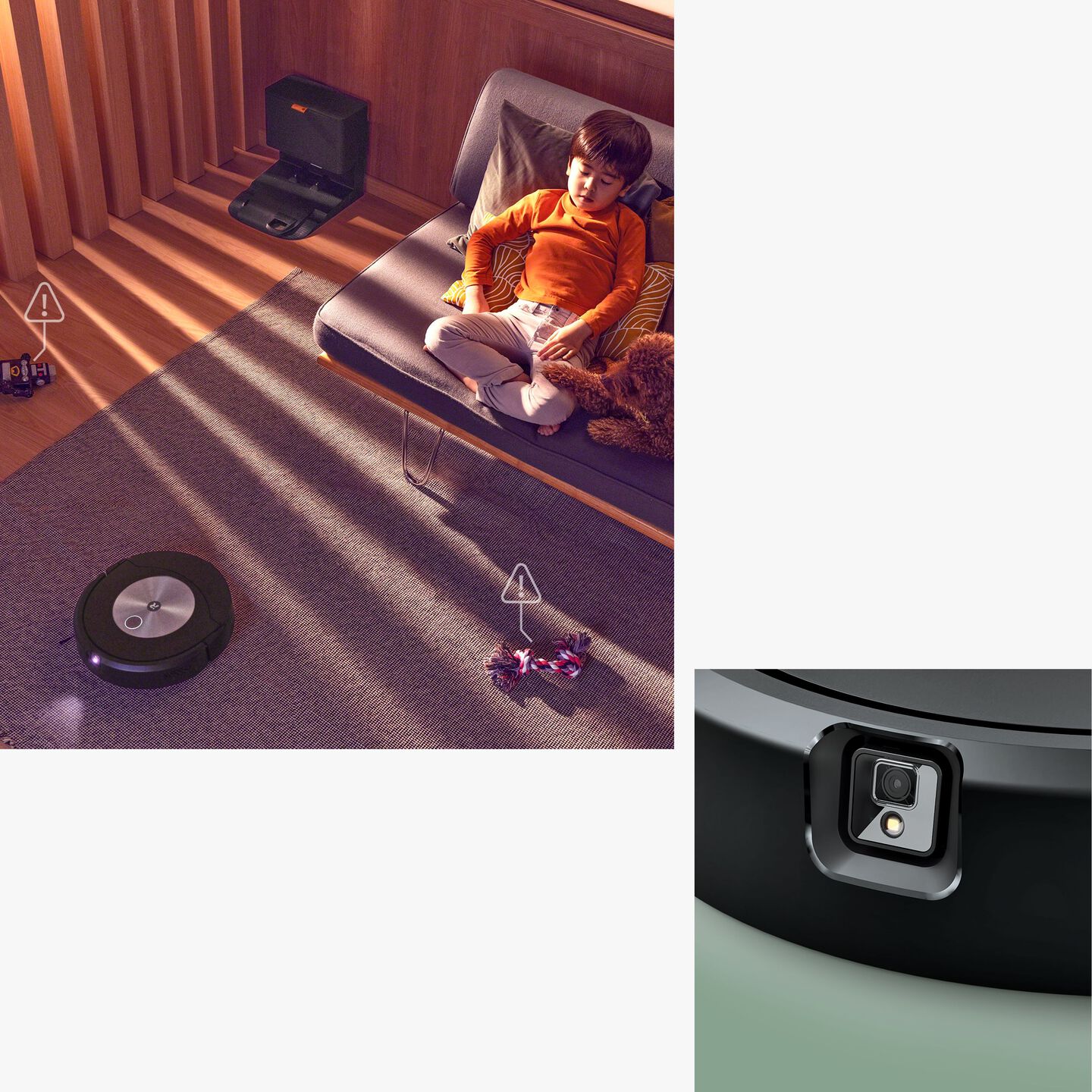 Roomba Combo j7+ und Junge