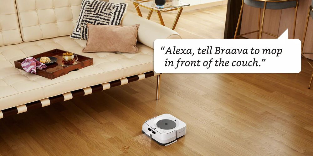 Using an Alexa to tell a Braava where to mop