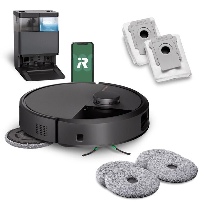 Robot Roomba® Plus 505 Combo + base AutoWash™ - Noir + en plus Accessoires