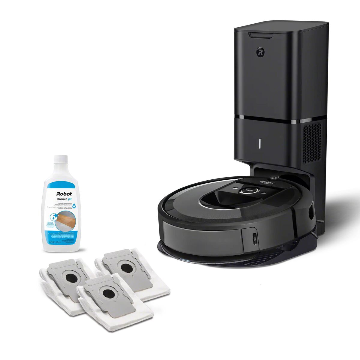 Robot aspirador y friegasuelos Roomba Combo® i8+ bolsas de eliminación de la suciedad x3 + producto de limpieza para suelos, , large image number 0