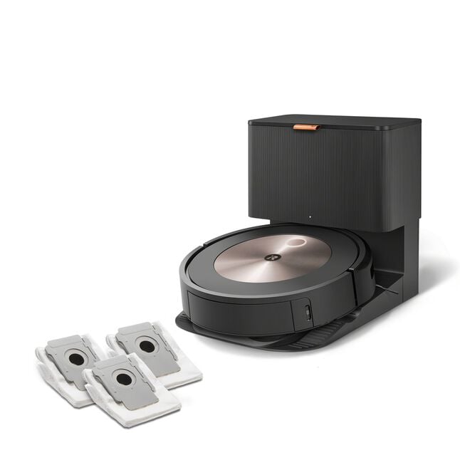 Roomba® j7+ Saugroboter mit WLAN-Verbindung und automatischer Entleerung & Staubsaugerbeutel, 3er-Pack