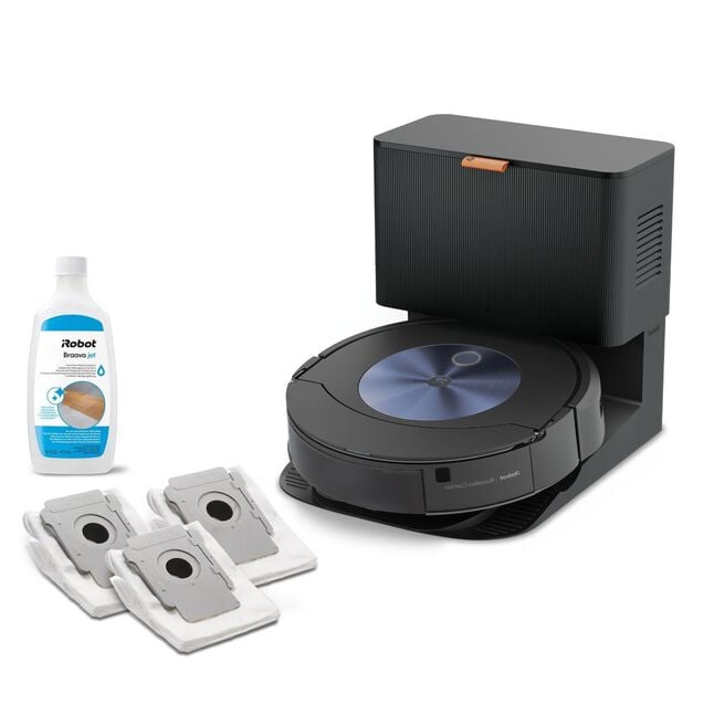 Roomba Combo&reg; j7+ Robot Vacuum and Mop + 3x Dirt Disposal Bags + Hard Floor Cleaning Solution, , large image number 0